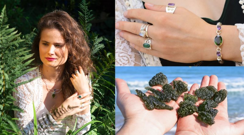 Moldavite jewelry